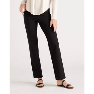 Quince Ultra-Stretch Ponte Straight Leg Pant Medium Inseam 32 Black New